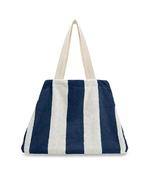Cabas de plage | Bleu Océan / Crème
