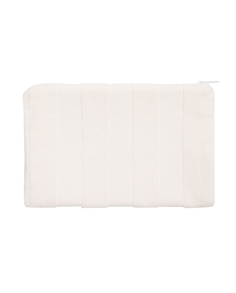 Pochette de plage rayée | Blanc Nacré