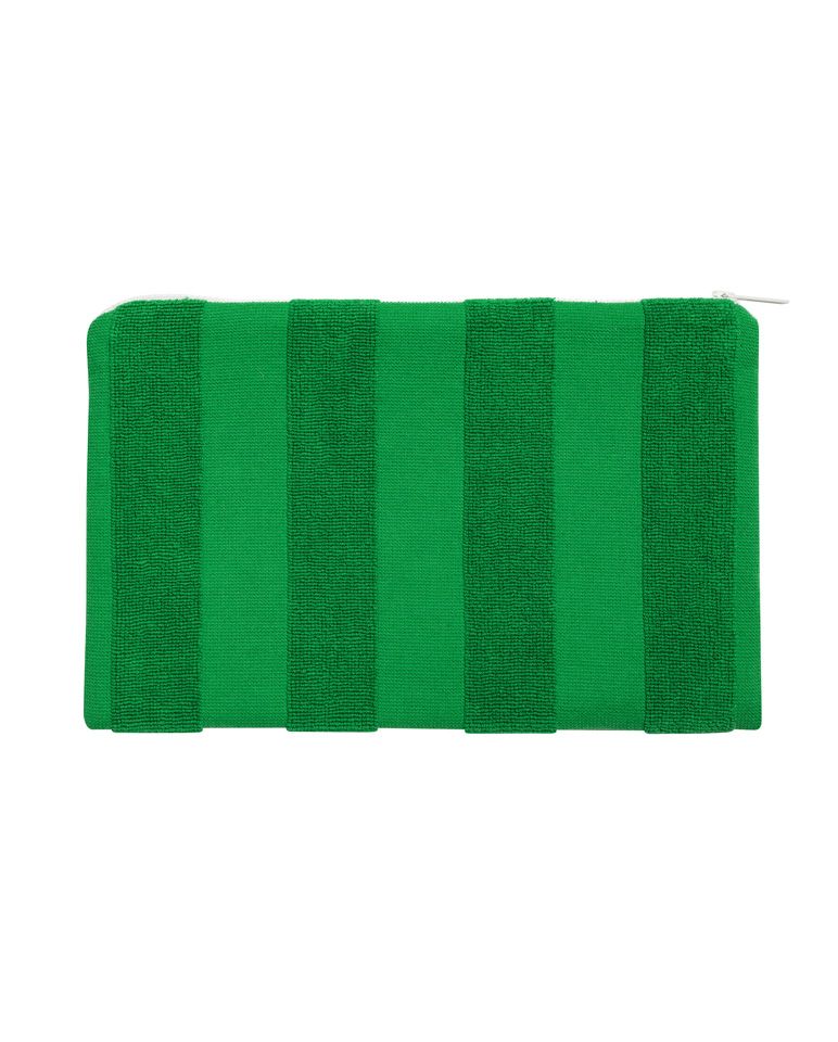 Pochette de plage rayée | Vert Pomela